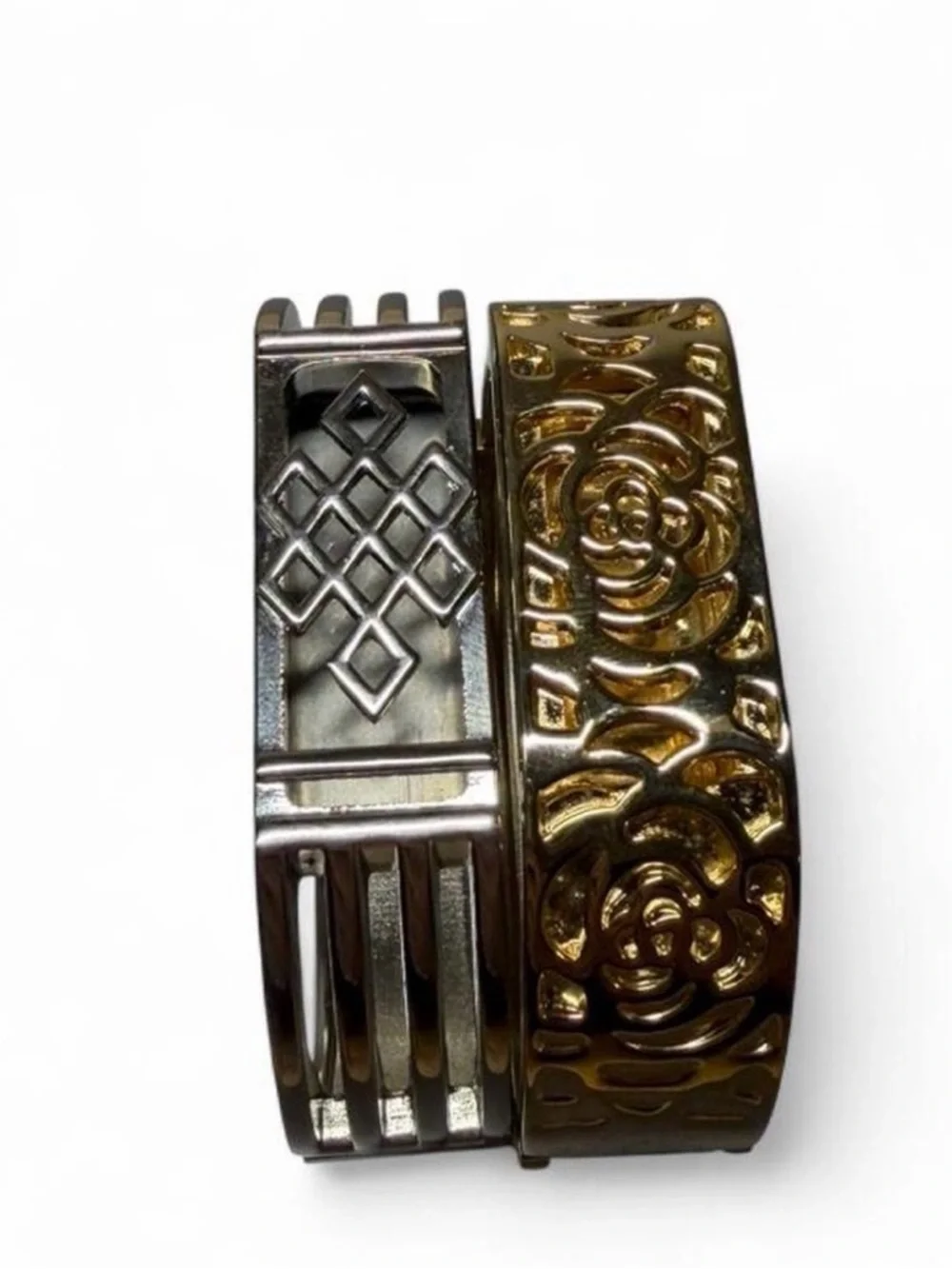 Set of Two Fitbit-Compatible bracelets - Gold & Silver